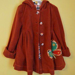Girls Hooded Peacoat
